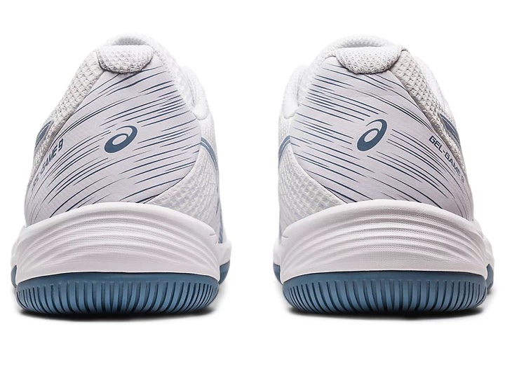 Asics Men’s Gel Game 9 White Steel Blue - Orleans Shoe Co.