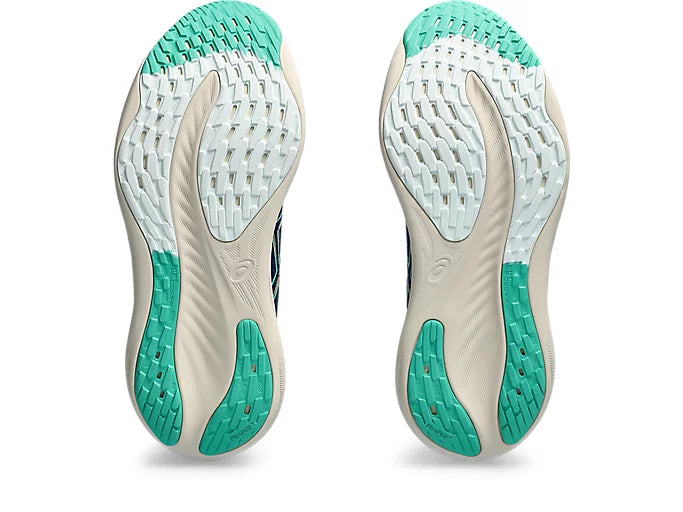 ASICS Women’s Gel Nimbus 26 Blue Expanse Aurora Green - Orleans Shoe Co.