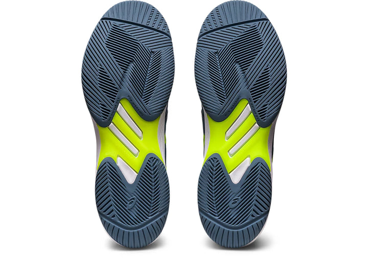 Asics Men’s Solution Swift FF Steel Blue Hazard Green - Orleans Shoe Co.