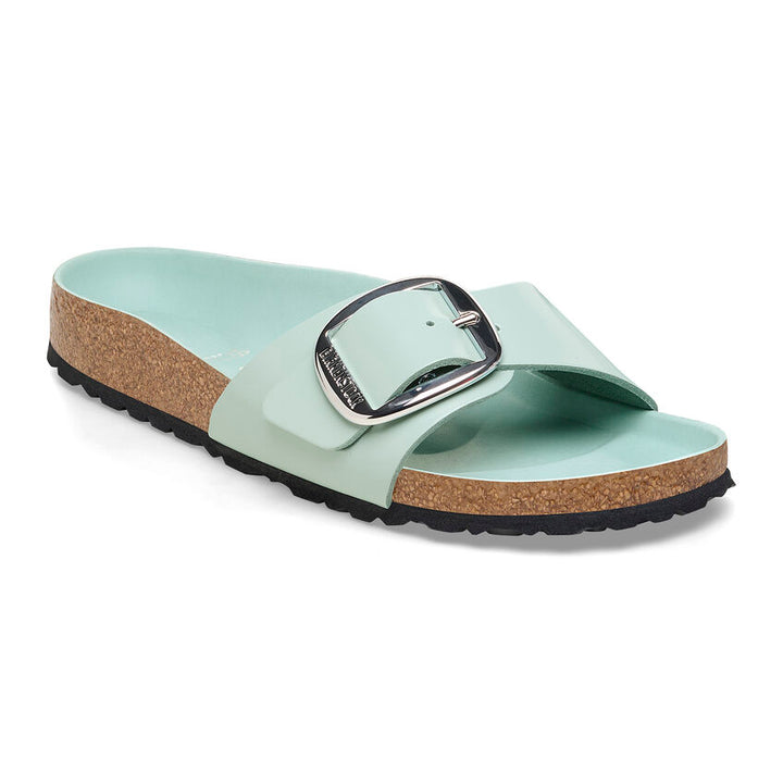 Birkenstock Women’s Madrid Big Buckle High Shine Surf Green - Orleans Shoe Co.