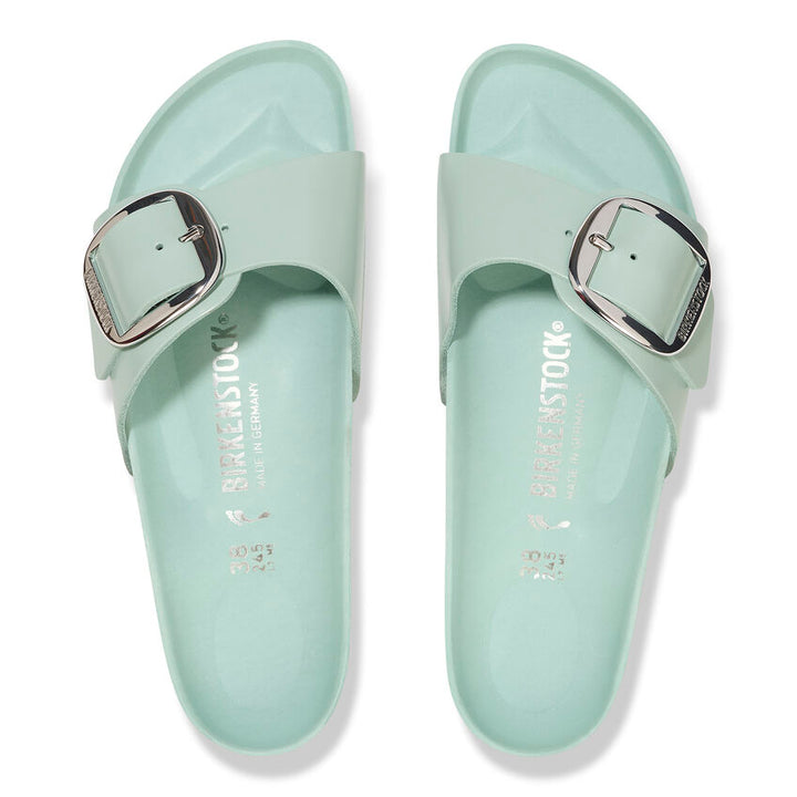 Birkenstock Women’s Madrid Big Buckle High Shine Surf Green - Orleans Shoe Co.