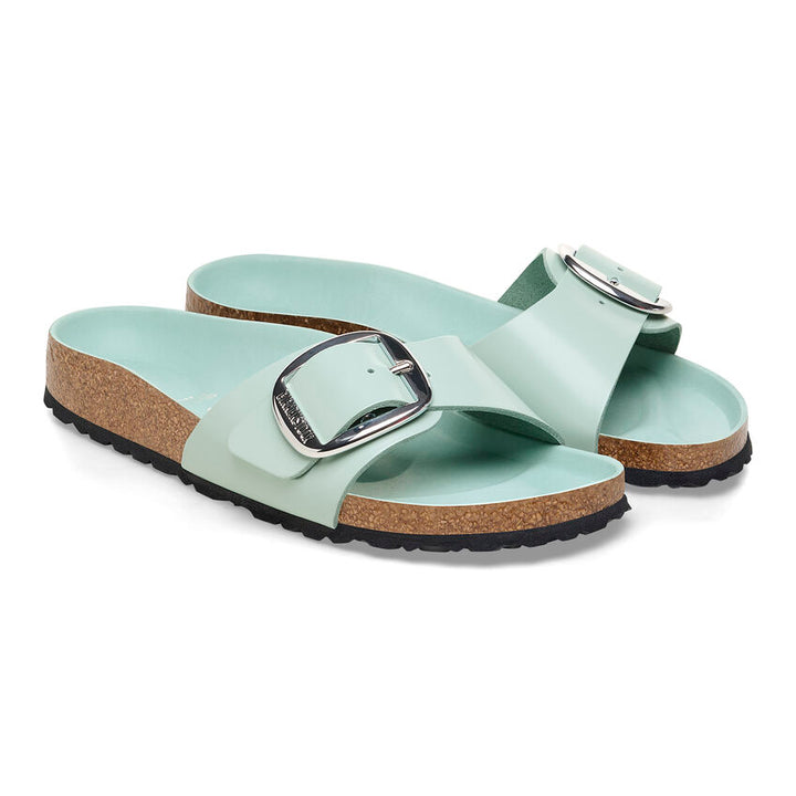 Birkenstock Women’s Madrid Big Buckle High Shine Surf Green - Orleans Shoe Co.