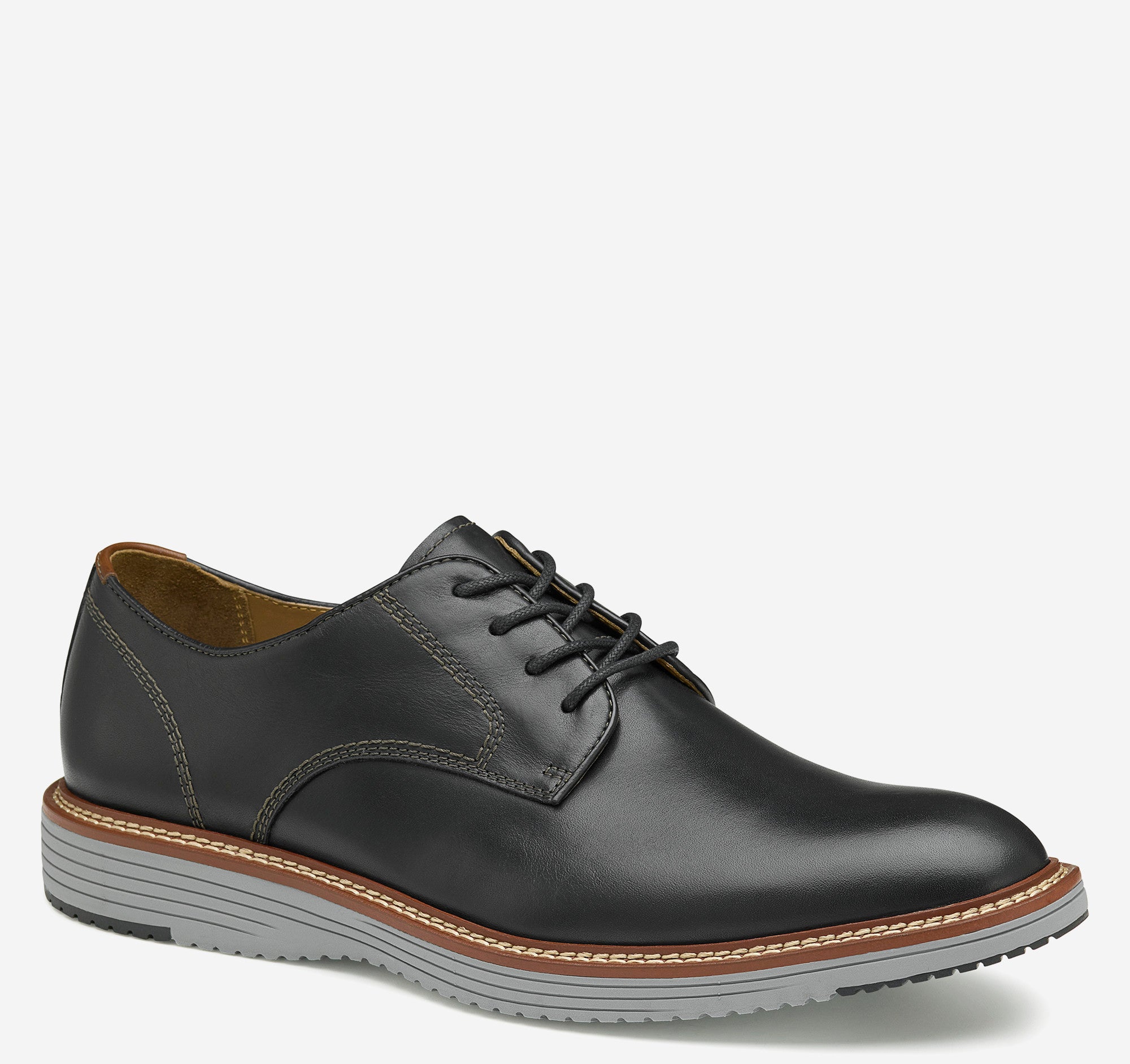 Johnston & Murphy Men's Upton Plain Toe Black Full Grain – Orleans