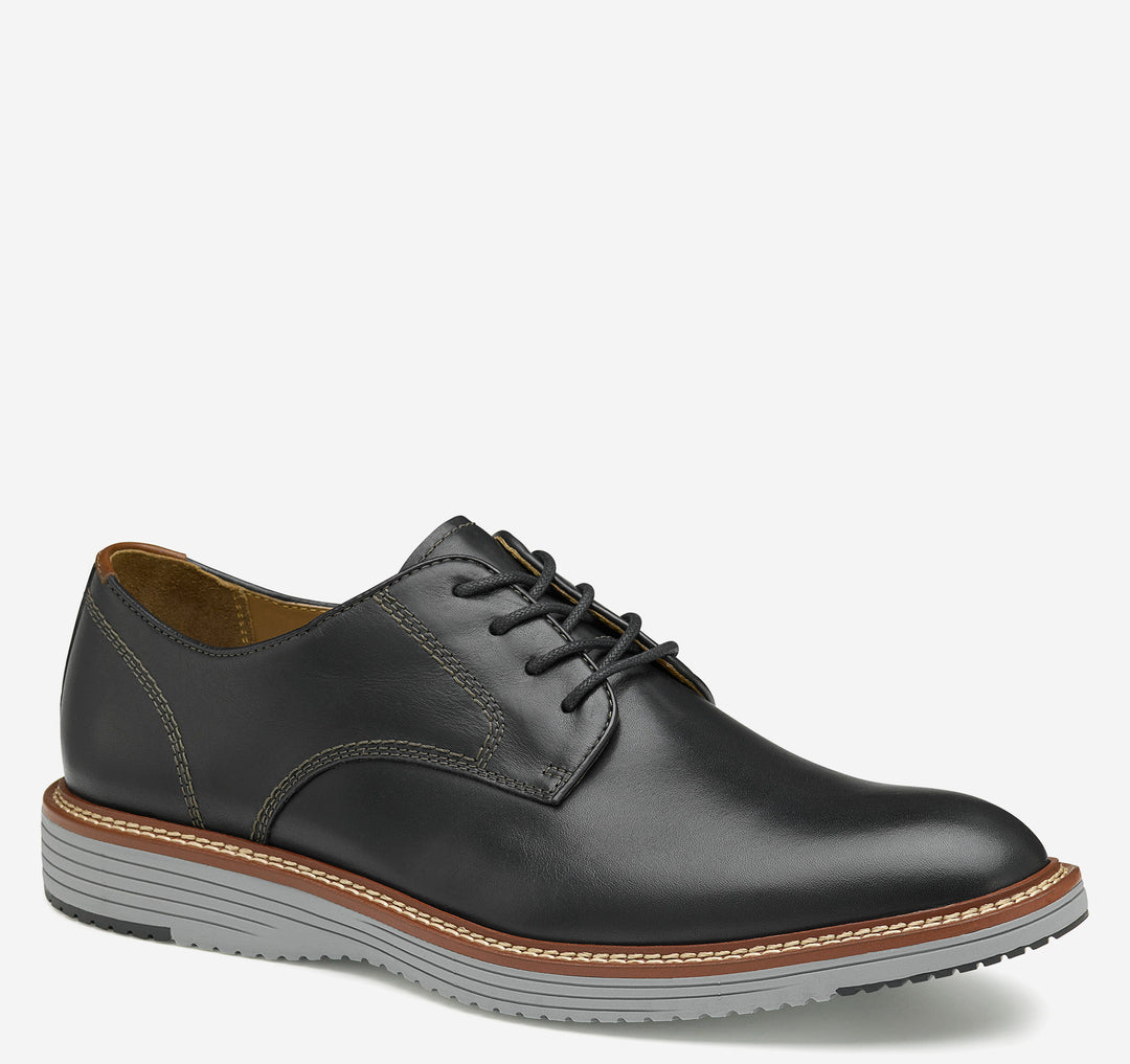 Johnston & Murphy Men’s Upton Pain Toe Black Full Grain - Orleans Shoe Co.