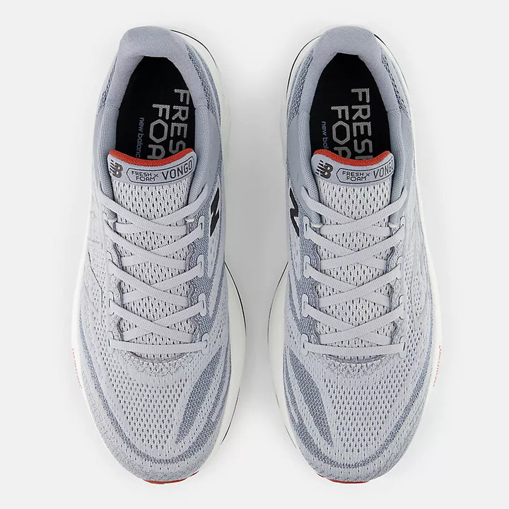 New Balance Men’s Fresh Foam X Vongo MVNGOLG6 Grey Red - Orleans Shoe Co.
