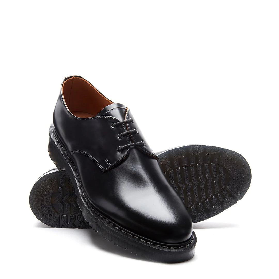 Solovair 3 Eye Gibson S3-995-BK-G Black Hi-Shine - Orleans Shoe Co.