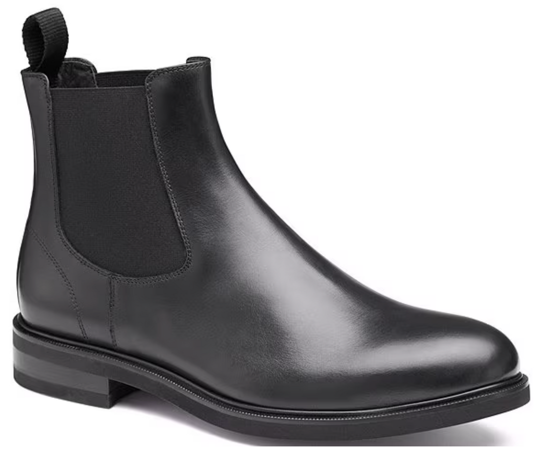 Johnston & Murphy Hartley Chelsea Black Italian Calfskin - Orleans Shoe Co.