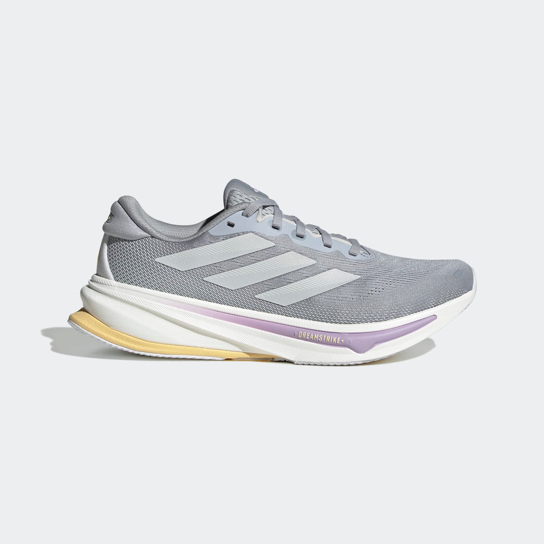 Adidas Women's Supernova Rise 2 Halo Silver Dash Grey Powder Plum JQ7689 - Orleans Shoe Co.