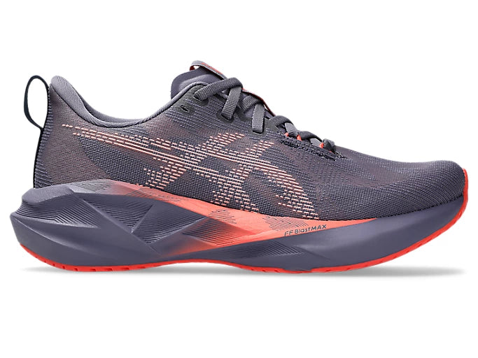 Asics Women's Novablast 5 Greyish Purple Coral Reef - Orleans Shoe Co.