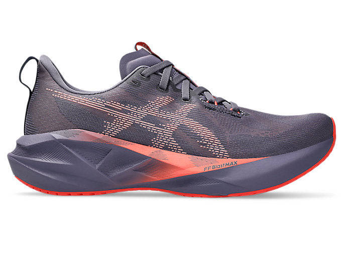 Asics Men's Novablast 5 Greyish Purple Coral Reef - Orleans Shoe Co.