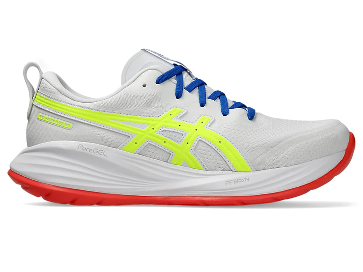 Asics Men's Gel-Cumulus 27 ATC White Safety Yellow - Orleans Shoe Co.