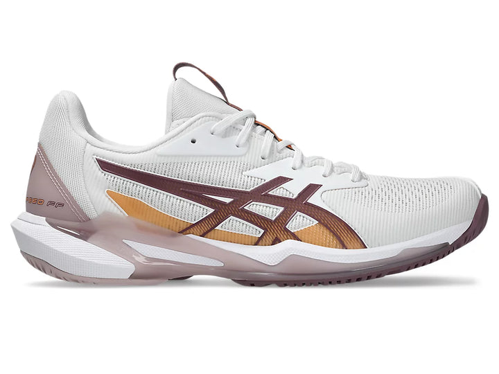 Asics Women's Solution Speed FF 3 White Dusty Mauve - Orleans Shoe Co.