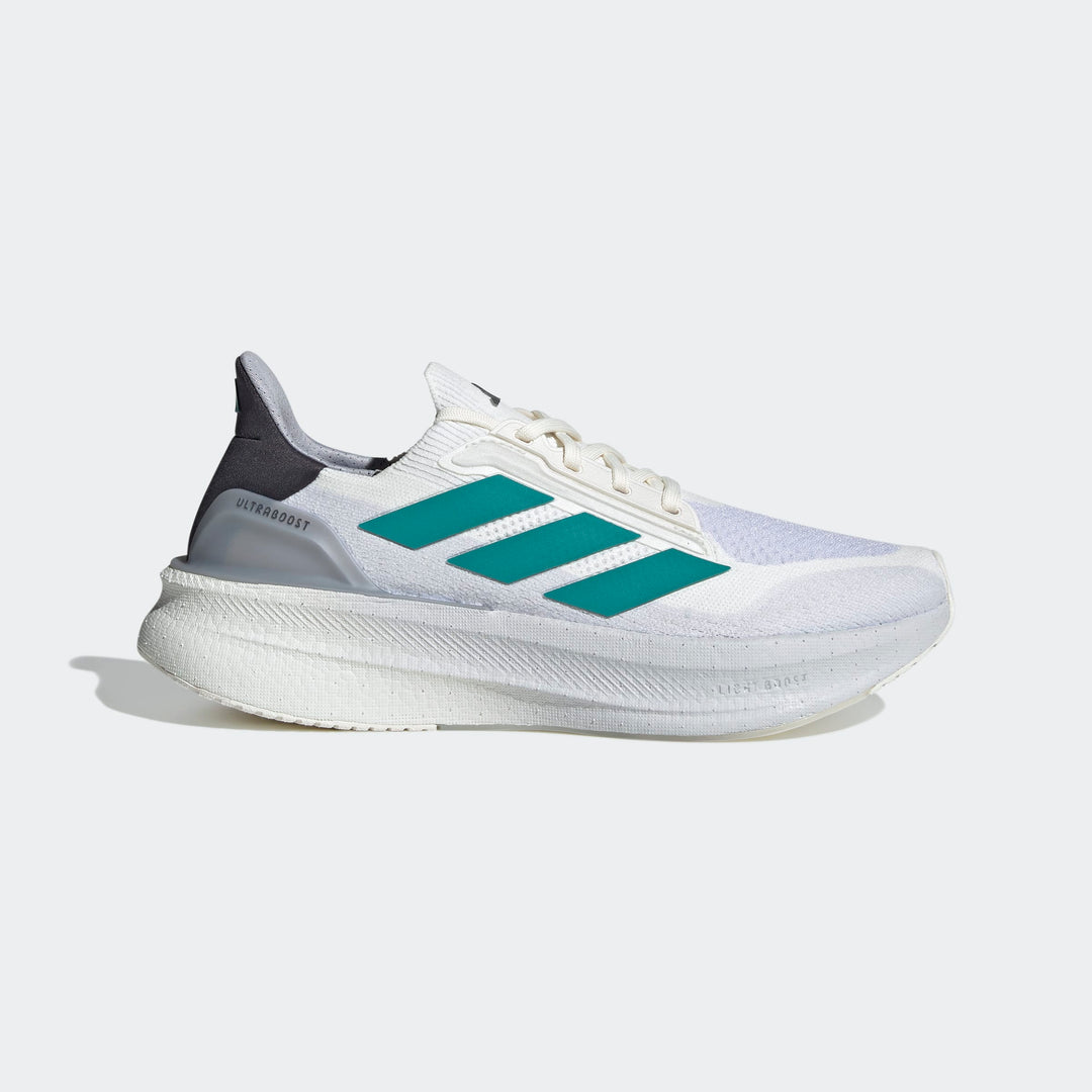 Adidas Men's Ultraboost 5X Core White Pure Teal Dash Grey JI3244 - Orleans Shoe Co.