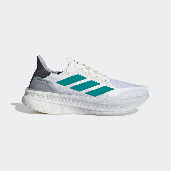 Adidas Men's Ultraboost 5X Core White Pure Teal Dash Grey JI3244 - Orleans Shoe Co.