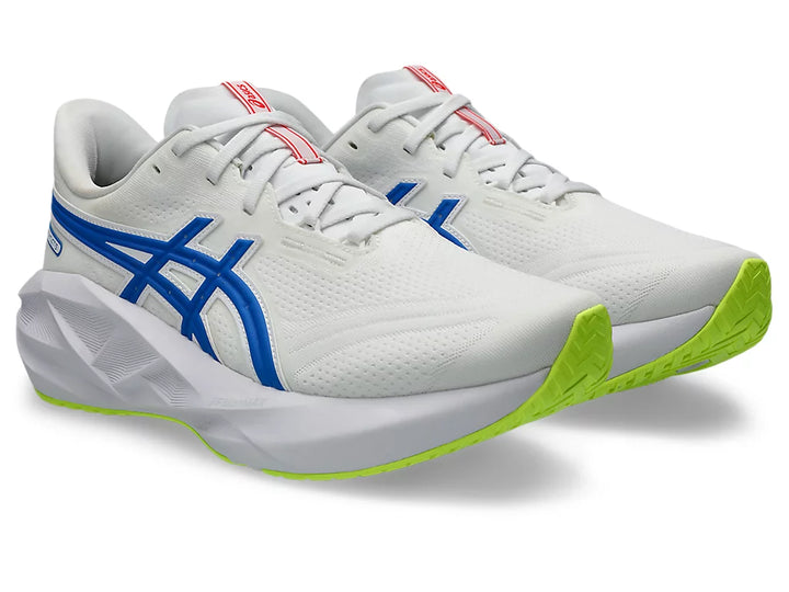 Asics Men's Novablast 5 ATC White Tuna Blue - Orleans Shoe Co.
