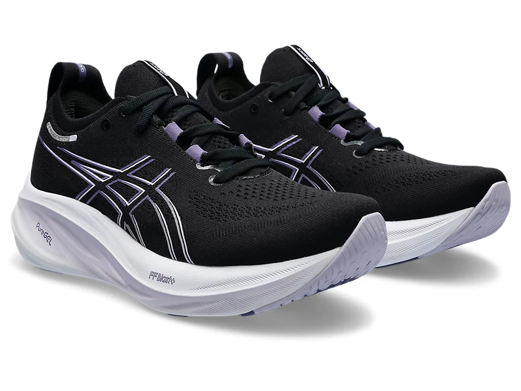 ASICS Women’s Gel Nimbus 26 Black Dusty Purple - Orleans Shoe Co.