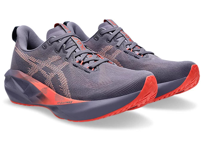Asics Men's Novablast 5 Greyish Purple Coral Reef - Orleans Shoe Co.