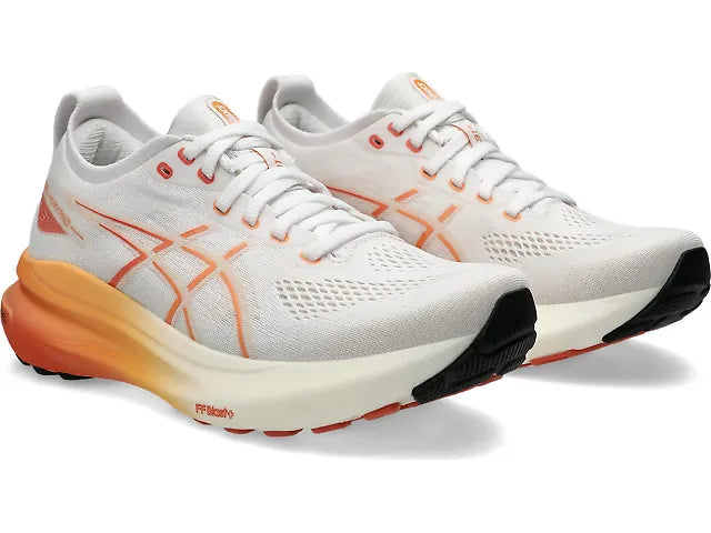Asics Women's Gel Kayano 31 White Faded Orange - Orleans Shoe Co.