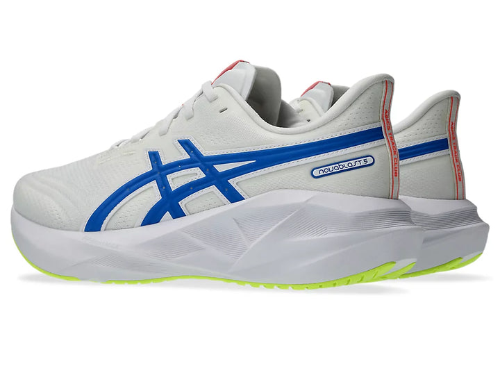 Asics Men's Novablast 5 ATC White Tuna Blue - Orleans Shoe Co.