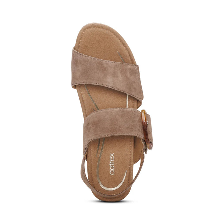 Aetrex Women's Ashley Taupe - Orleans Shoe Co.