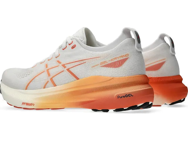 Asics Women's Gel Kayano 31 White Faded Orange - Orleans Shoe Co.