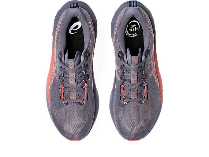 Asics Men's Novablast 5 Greyish Purple Coral Reef - Orleans Shoe Co.