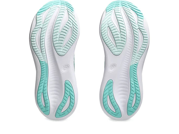 Asics Women's Gel Nimbus 27 Piedmont Grey Illuminate Mint - Orleans Shoe Co.