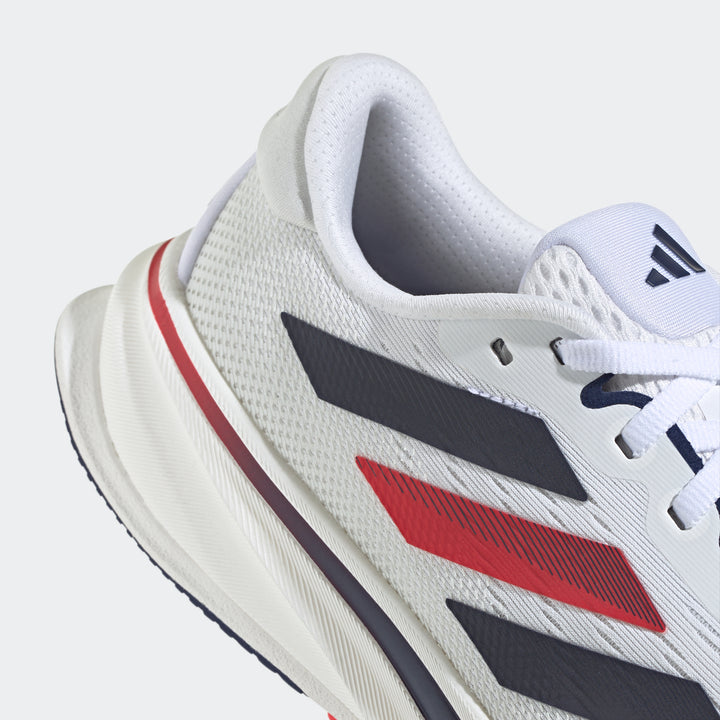 Adidas Women's Supernova Rise 2 White Dark Blue Pure Ruby JQ0524 - Orleans Shoe Co.