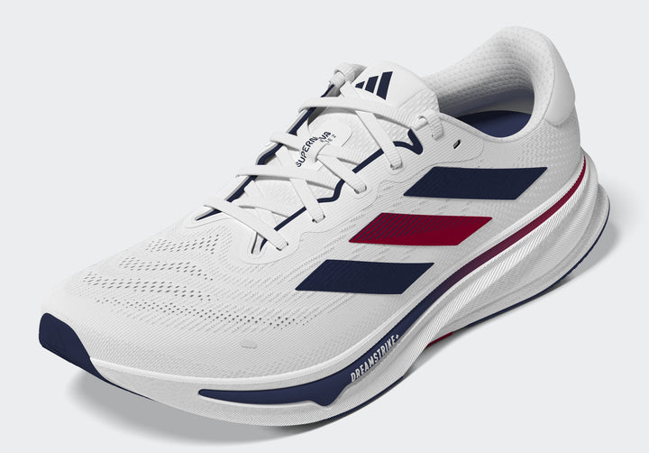 Adidas Women's Supernova Rise 2 White Dark Blue Pure Ruby JQ0524 - Orleans Shoe Co.