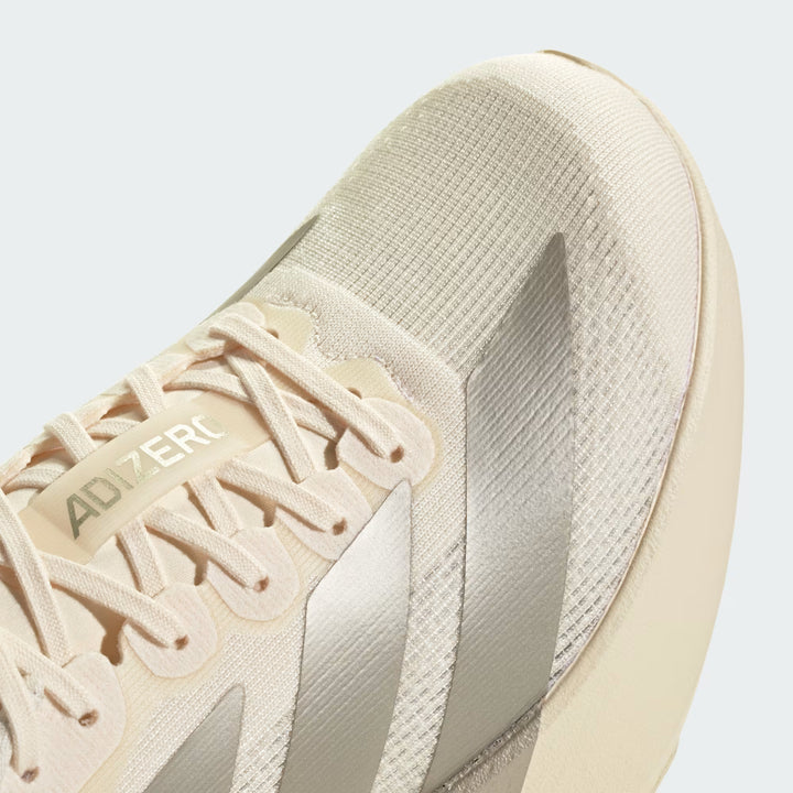 Adidas Women's Adizero Evo SL White Cyber Metallic Warm Vanilla JR5841 - Orleans Shoe Co.