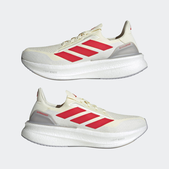 Adidas Men's Ultraboost 5X Off White Better Scarlet Crystal White JS1928 - Orleans Shoe Co.