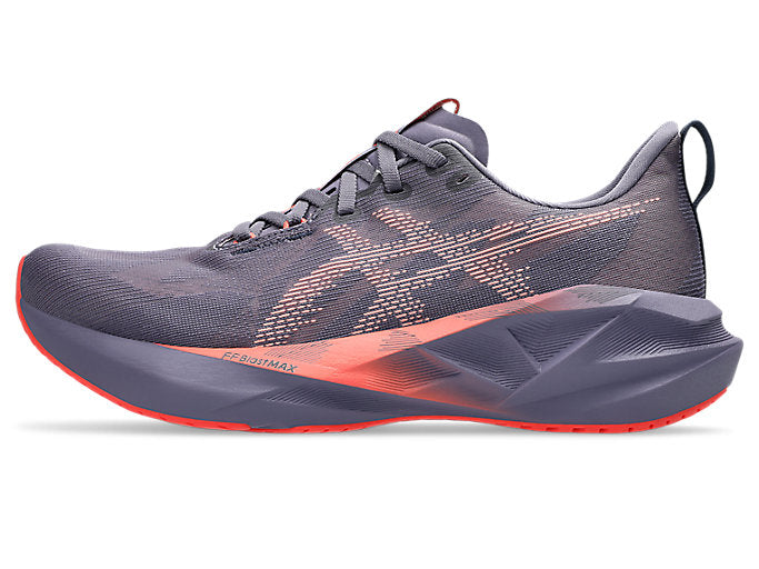 Asics Men's Novablast 5 Greyish Purple Coral Reef - Orleans Shoe Co.