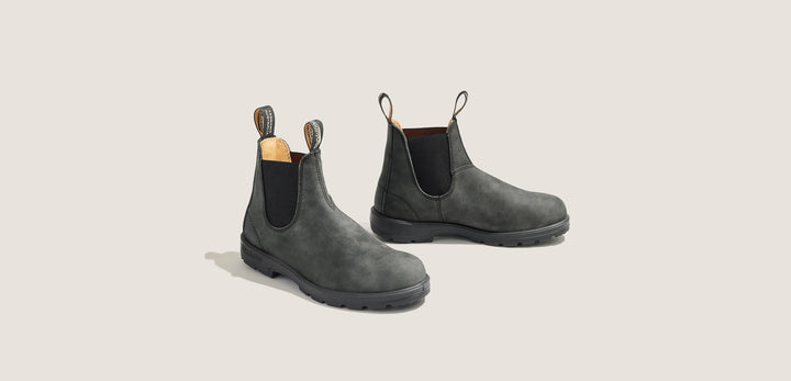 Blundstone 587 Elastic Sided Boot Lined Rustic Black - Orleans Shoe Co.