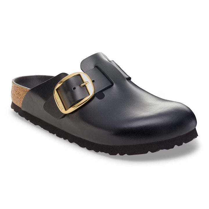 Birkenstock Boston Big Buckle Black Amalfi Leather 1030904 - Orleans Shoe Co.