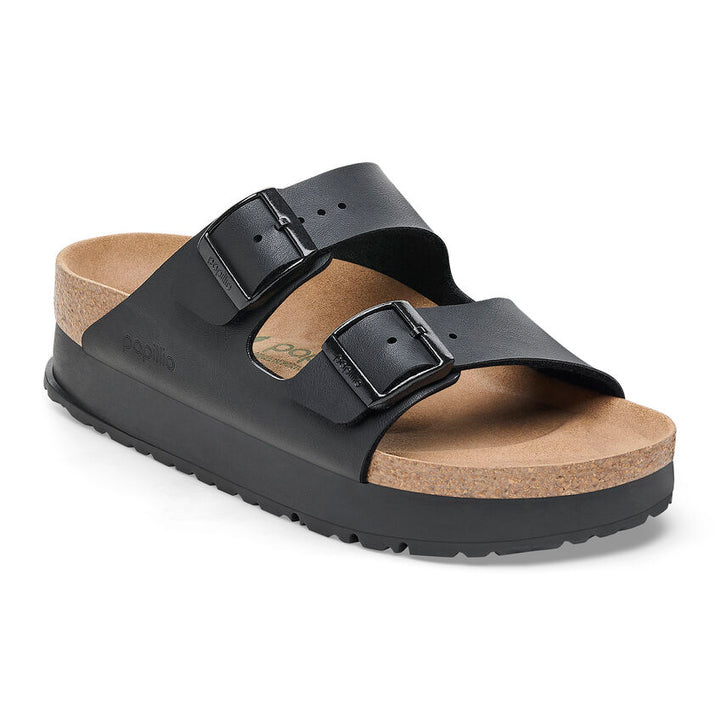 Birkenstock Women’s Arizona Pap Flex Platform Black - Orleans Shoe Co.