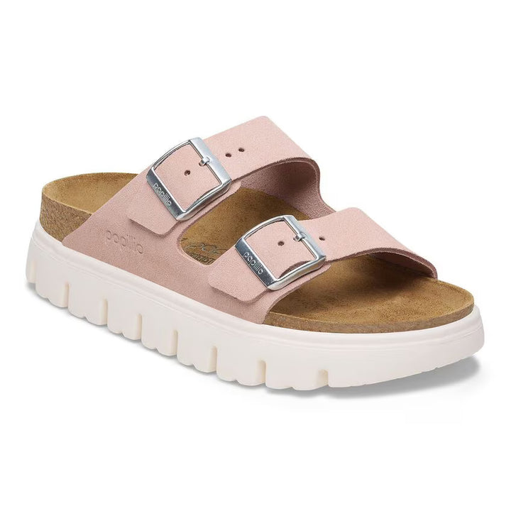 Birkenstock Women's Arizona Pap Chunky Suede Leather Light Rose 1029117 - Orleans Shoe Co.