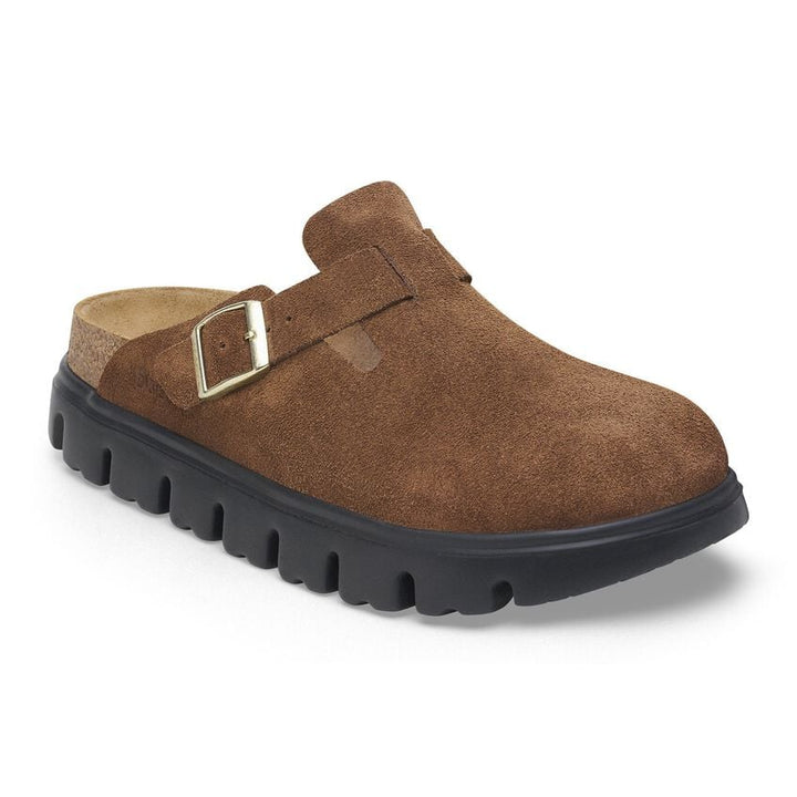 Birkenstock Women's Boston Pap Chunky Dark Tea Black - Orleans Shoe Co.