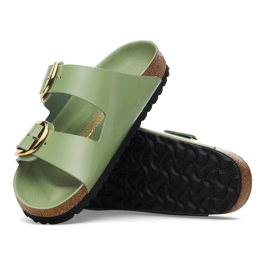 Birkenstock Women’s Arizona Big Buckle Hi-Shine Green Tea - Orleans Shoe Co.