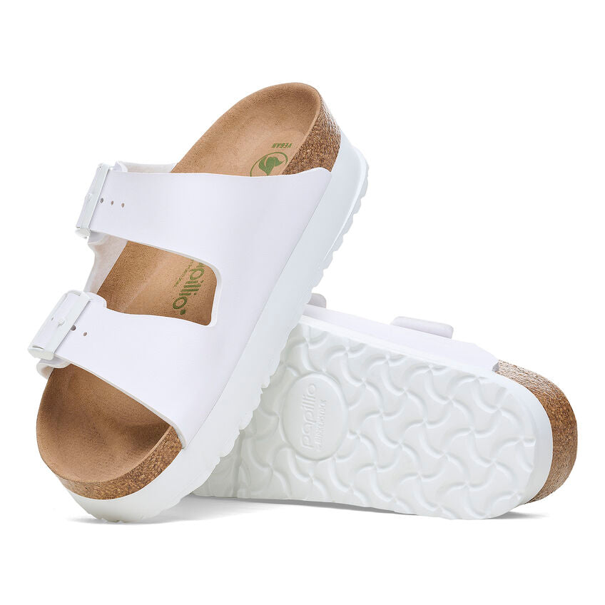 Birkenstock Women's Arizona PAP Flex Platform Birko Flor White