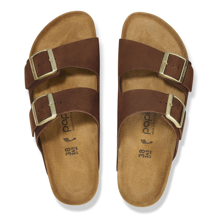 Birkenstock Women's Arizona Pap Flex Platform Dark Tea 1028366 - Orleans Shoe Co.