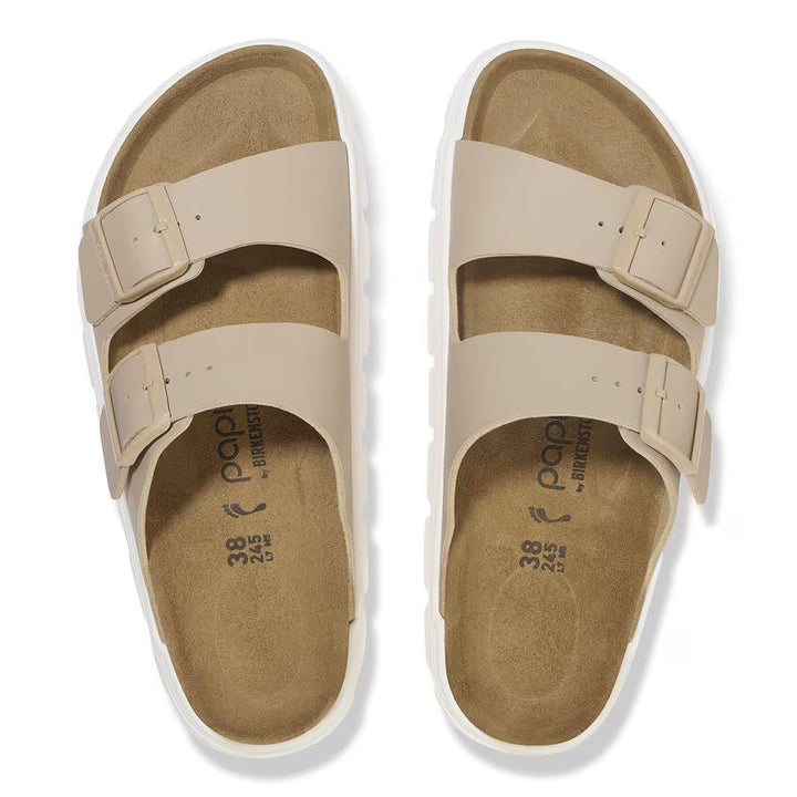 Birkenstock Women's Arizona Pap Chunky Birko Flor Sandcastle 1029094 - Orleans Shoe Co.