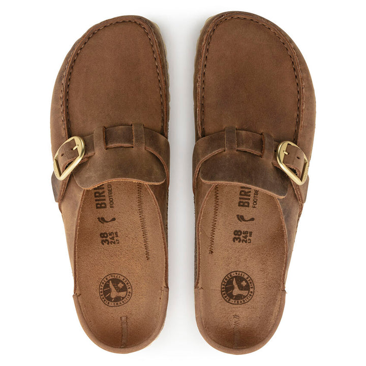 Birkenstock Buckley Oiled Leather Cognac - Orleans Shoe Co.