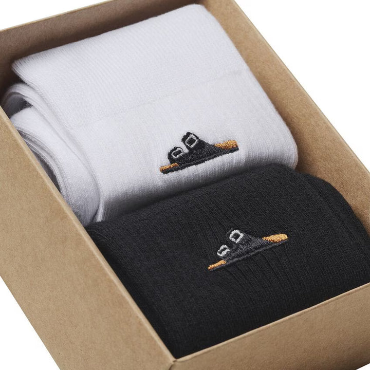 Birkenstock Unisex Cotton Rib Socks Multi Pack White Black - Orleans Shoe Co.