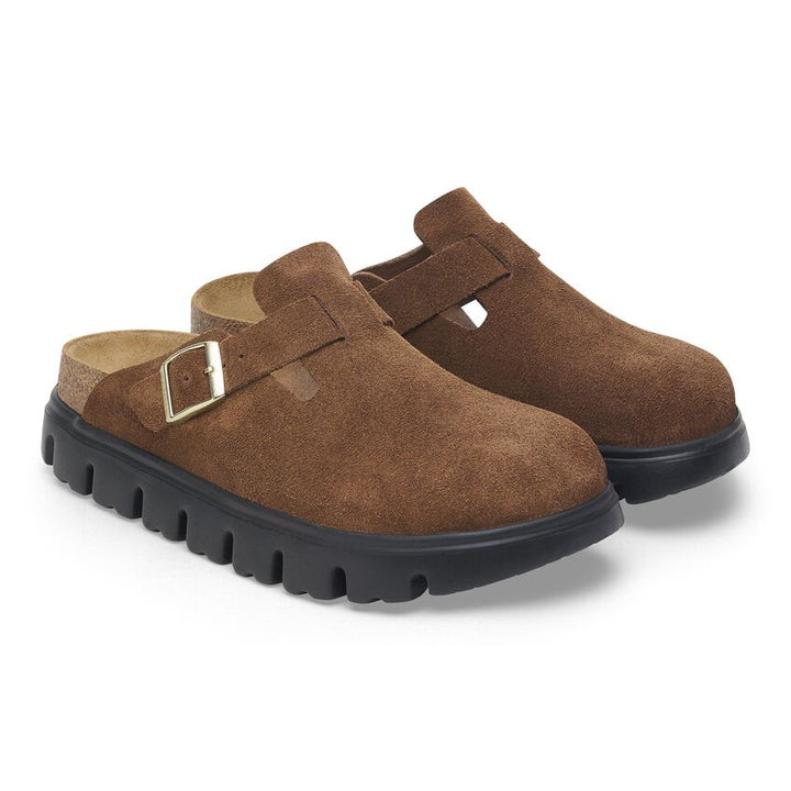 Birkenstock Women's Boston Pap Chunky Dark Tea Black - Orleans Shoe Co.