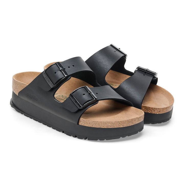 Birkenstock Women’s Arizona Pap Flex Platform Black - Orleans Shoe Co.