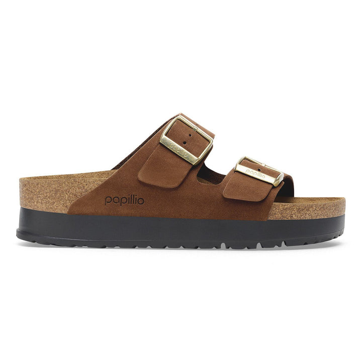 Birkenstock Women's Arizona Pap Flex Platform Dark Tea 1028366 - Orleans Shoe Co.