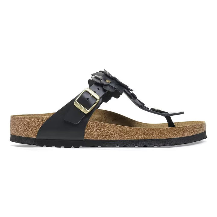 Birkenstock Women's Gizeh Flower Embellishment Black - Orleans Shoe Co.