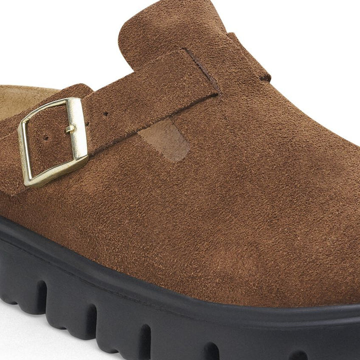 Birkenstock Women's Boston Pap Chunky Dark Tea Black - Orleans Shoe Co.