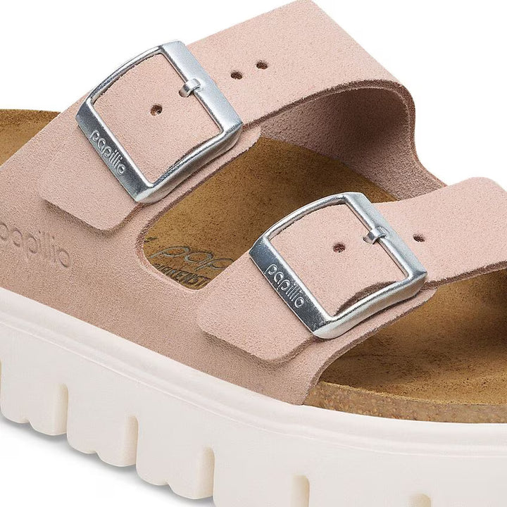 Birkenstock Women's Arizona Pap Chunky Suede Leather Light Rose 1029117 - Orleans Shoe Co.