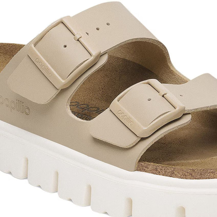 Birkenstock Women's Arizona Pap Chunky Birko Flor Sandcastle 1029094 - Orleans Shoe Co.